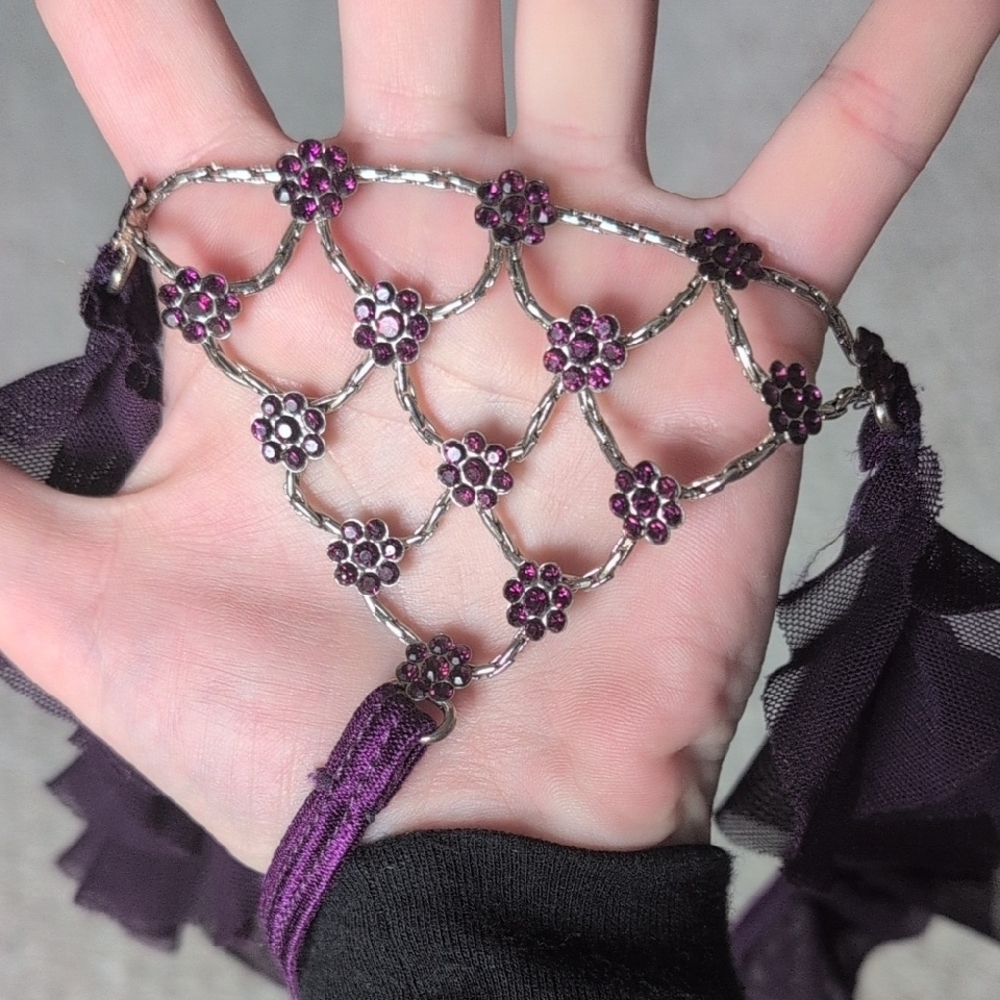 Leg Avenue Purple Rhinestone Panties